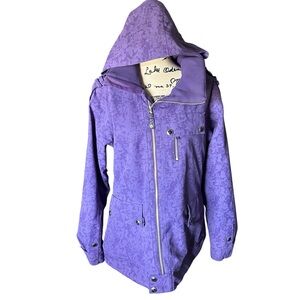 Burton B by Burton Snowboarding Ski Jacket Hoodie Purple Sz Large